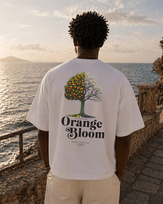 Light Boxy TEE | "Orange Bloom"