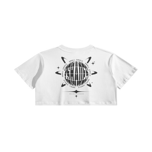 200G CROP TEE | "SMALL CIRCLE" (White)