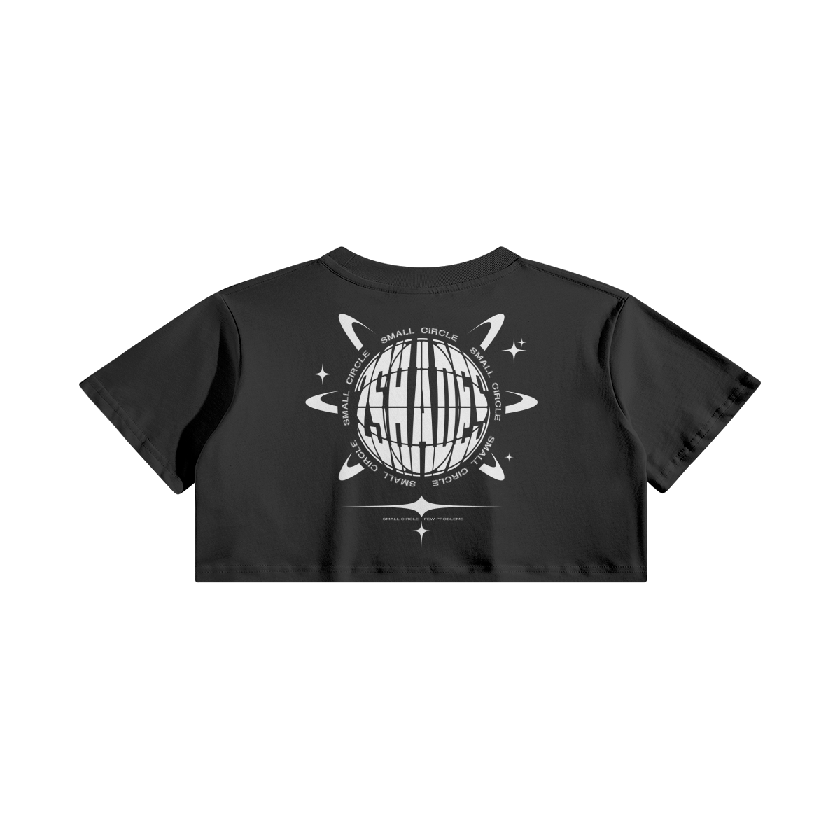 200G CROP TEE | "SMALL CIRCLE" (Black)