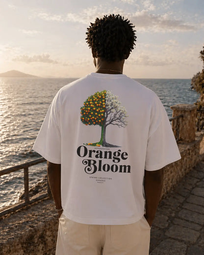 Light Boxy TEE | "Orange Bloom" 2SHADES
