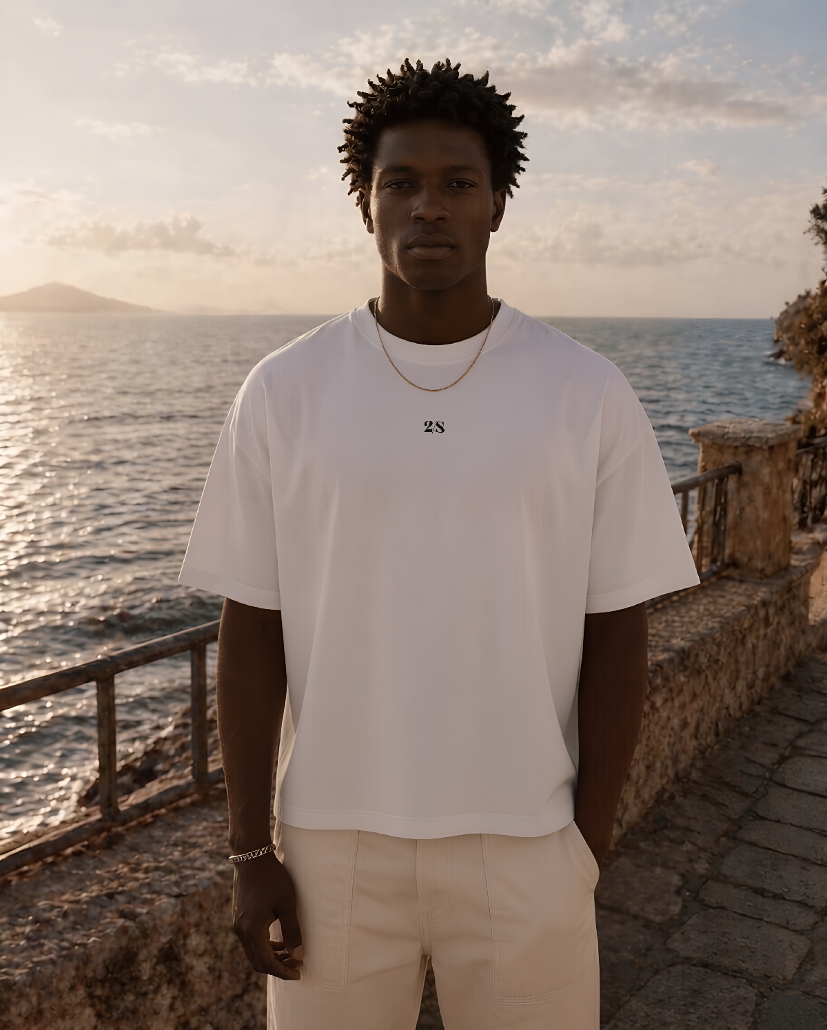 Light Boxy TEE | "Orange Bloom"